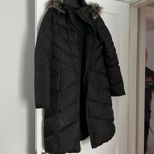 Like new Lands End puffer jacket with fur hood